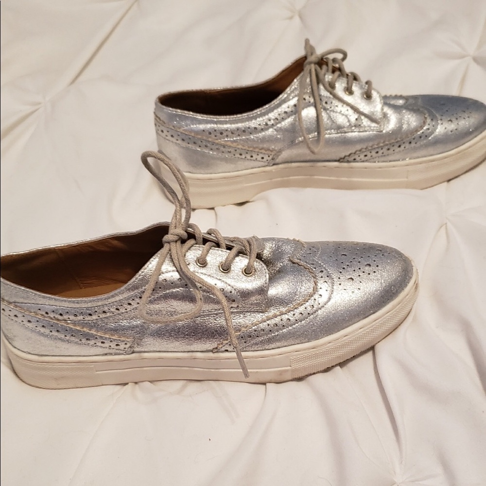 Justfab Selma silver sneakers!!! - Picture 5 of 5